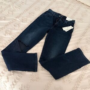 7 For All Mankind Dark Indigo Straight Leg Jeans